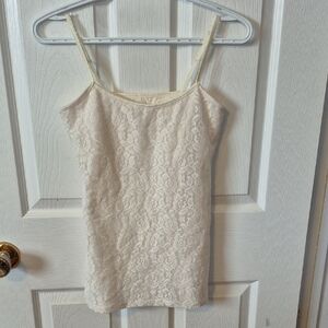Cream Lace Camisole Top